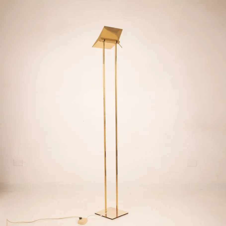 Online Pamono Concord Floor Lamp in Brass by Marco Zotta, 1980s