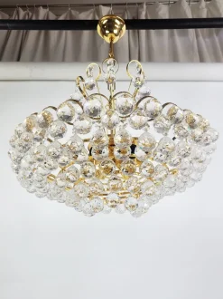 Best Pamono Crystal Chandelier by Joski Bodemais, 1970s