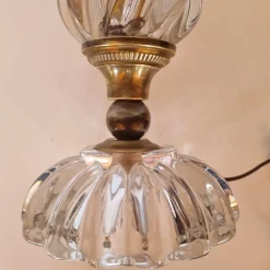 Clearance Pamono Crystal Desk Lamp in the style of St. Louis, 1890s
