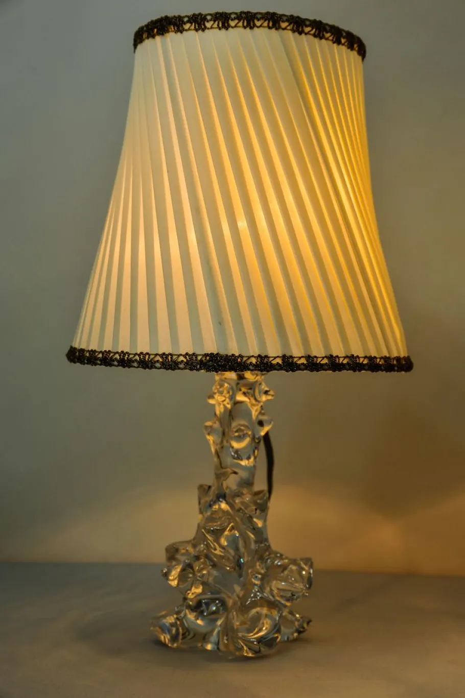 Clearance Pamono Crystal Table Lamps by Charles Schneider, 1960s, Set of 2