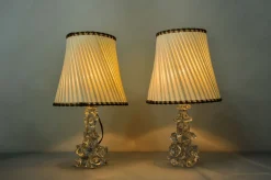 Clearance Pamono Crystal Table Lamps by Charles Schneider, 1960s, Set of 2