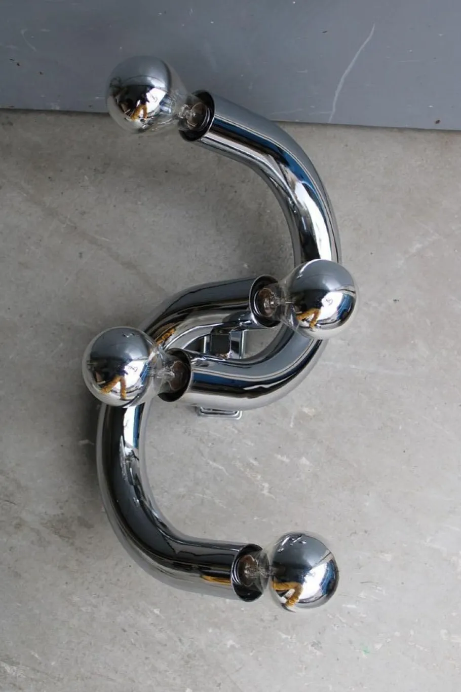 Best Pamono Curved Tubular Sculpture Wall Light from Stilux Milano, Italy, 1970s