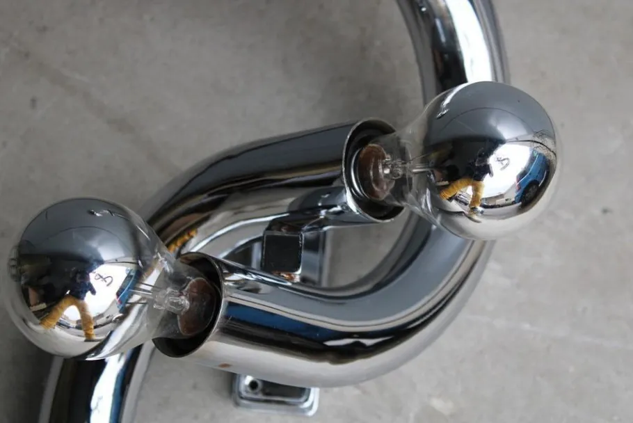 Best Pamono Curved Tubular Sculpture Wall Light from Stilux Milano, Italy, 1970s