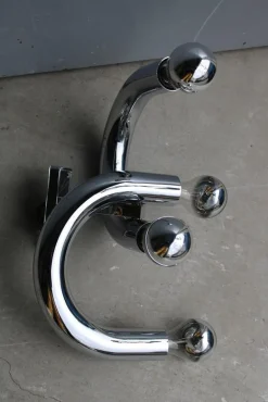 Best Pamono Curved Tubular Sculpture Wall Light from Stilux Milano, Italy, 1970s