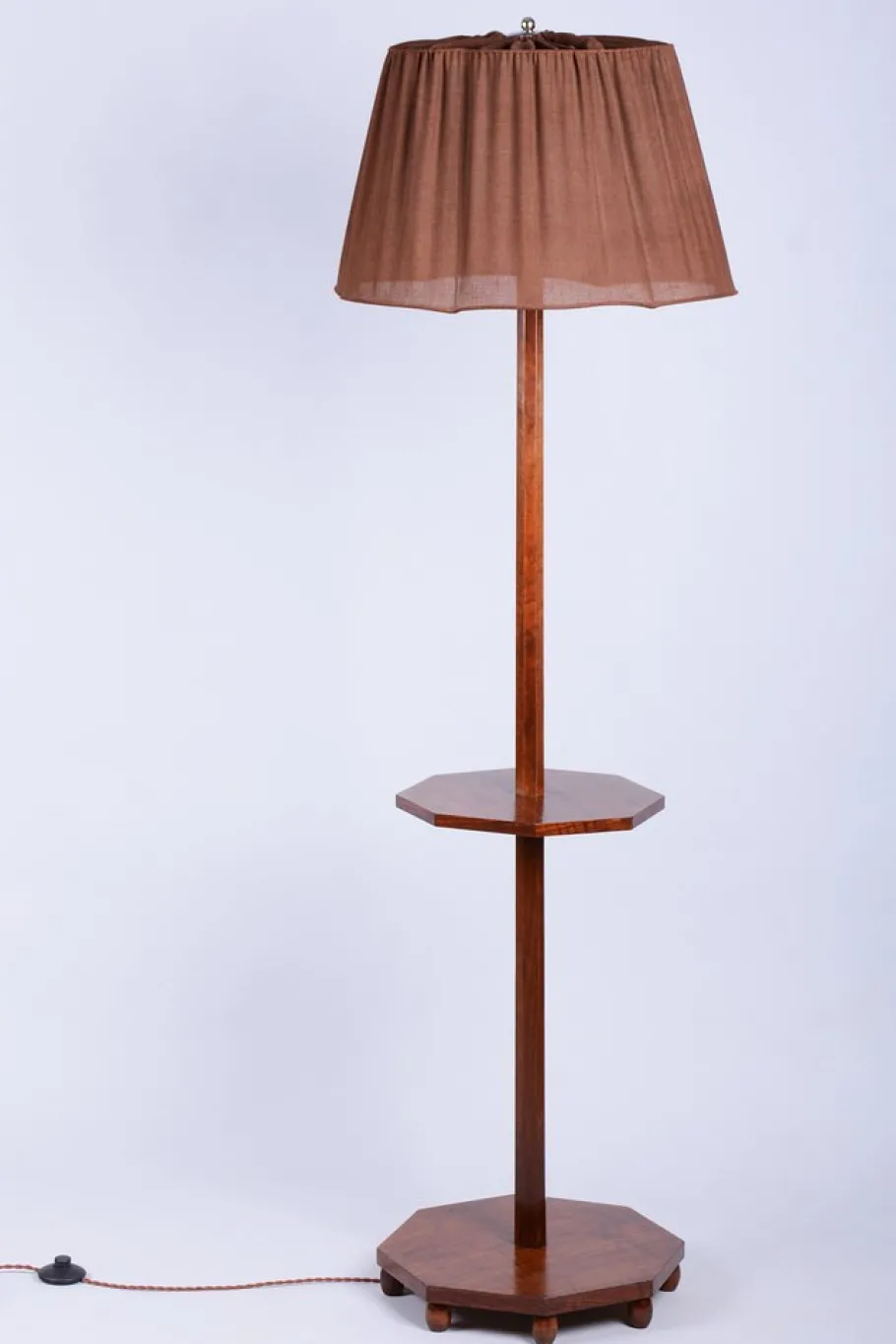 Best Pamono Czech Art Deco Floor Lamp in Walnut, 1920s