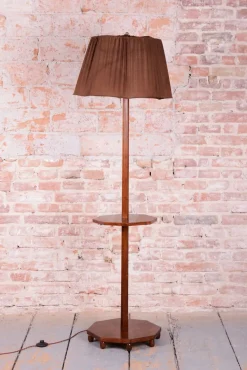 Best Pamono Czech Art Deco Floor Lamp in Walnut, 1920s