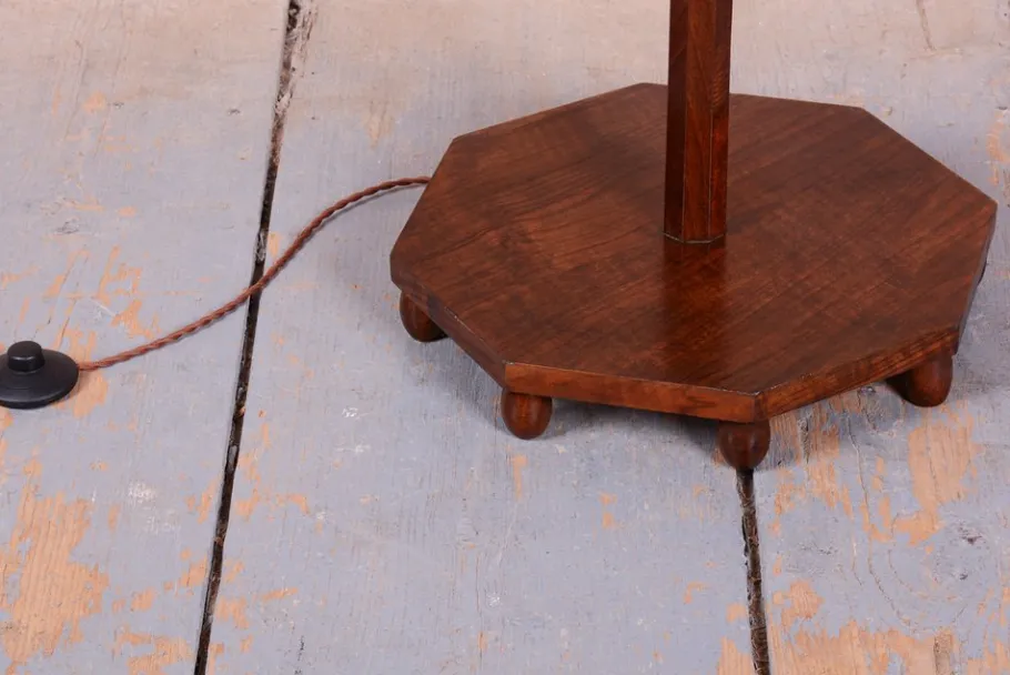 Best Pamono Czech Art Deco Floor Lamp in Walnut, 1920s