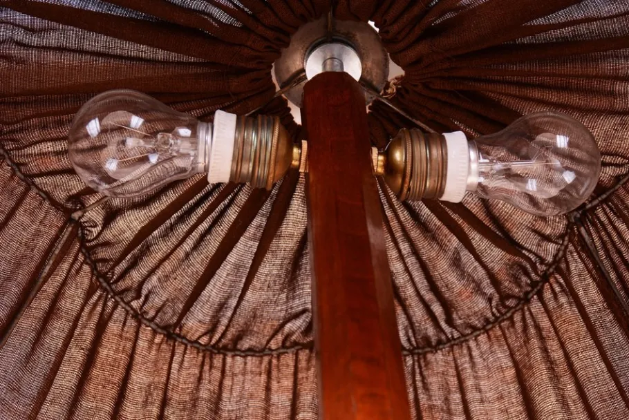 Best Pamono Czech Art Deco Floor Lamp in Walnut, 1920s