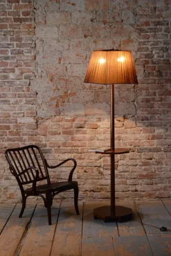 Best Pamono Czech Art Deco Floor Lamp in Walnut, 1920s