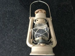 Sale Pamono Czechoslovakian Electrified Metal Meva Oil Lamp / Lantern