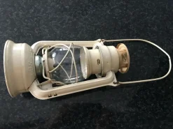 Sale Pamono Czechoslovakian Electrified Metal Meva Oil Lamp / Lantern