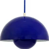 Clearance Pamono Danish Blue Enameled Flowerpot Pendant Lamp by Verner Panton for Louis Poulsen, 1969