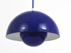 Clearance Pamono Danish Blue Enameled Flowerpot Pendant Lamp by Verner Panton for Louis Poulsen, 1969