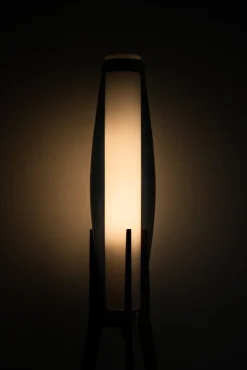 Online Pamono Danish Brass and Opaline Glass Floor Lamp by Svend Aage Holm Sørensen, 1950s