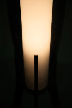 Online Pamono Danish Brass and Opaline Glass Floor Lamp by Svend Aage Holm Sørensen, 1950s