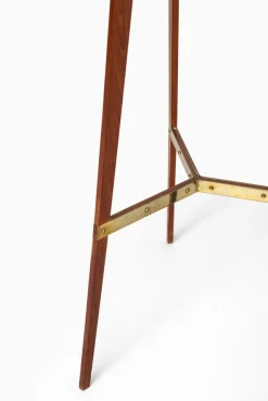 Online Pamono Danish Brass and Opaline Glass Floor Lamp by Svend Aage Holm Sørensen, 1950s