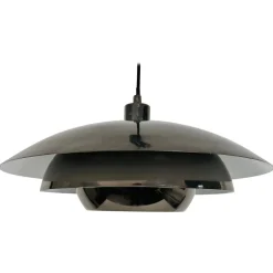 Best Pamono Danish Chrome and Metal Pendant Lamp, 1980s