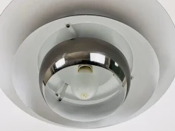 Best Pamono Danish Chrome and Metal Pendant Lamp, 1980s