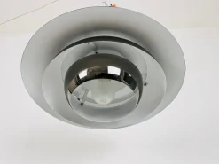 Best Pamono Danish Chrome and Metal Pendant Lamp, 1980s