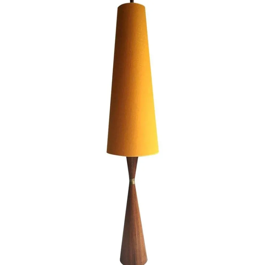 Online Pamono Danish Diabolo Floor Lamp with Upholstered Lampshade, 1960s