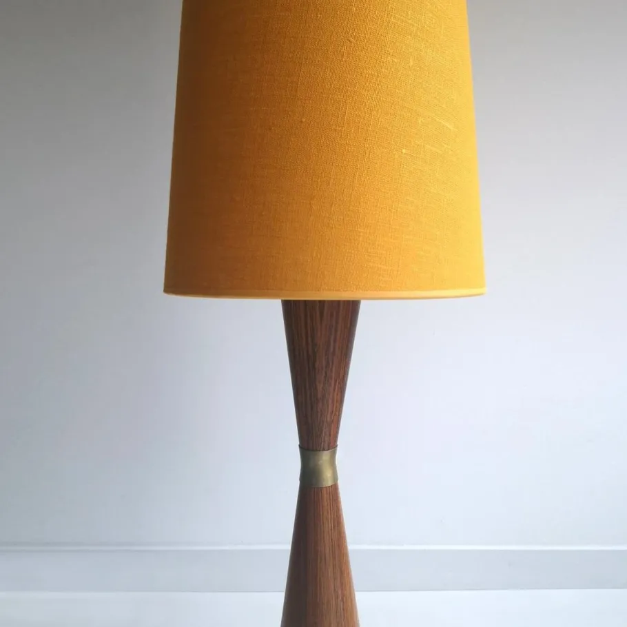 Online Pamono Danish Diabolo Floor Lamp with Upholstered Lampshade, 1960s