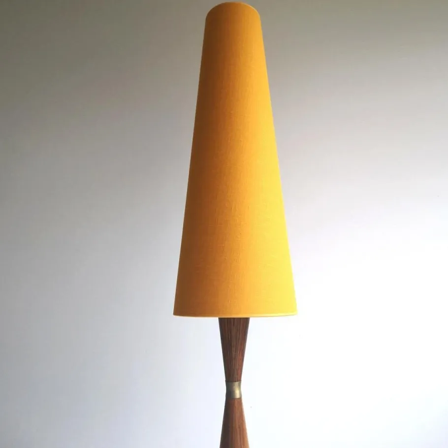 Online Pamono Danish Diabolo Floor Lamp with Upholstered Lampshade, 1960s