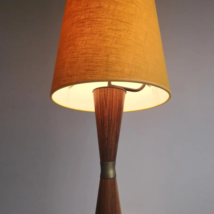 Online Pamono Danish Diabolo Floor Lamp with Upholstered Lampshade, 1960s