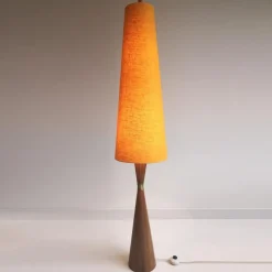 Online Pamono Danish Diabolo Floor Lamp with Upholstered Lampshade, 1960s