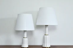 Best Pamono Danish Heiberg Table Lamps in Porcelain from Søholm, 1940s, Set of 2
