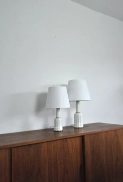 Best Pamono Danish Heiberg Table Lamps in Porcelain from Søholm, 1940s, Set of 2