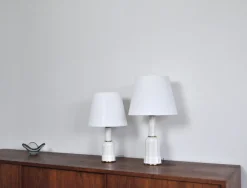 Best Pamono Danish Heiberg Table Lamps in Porcelain from Søholm, 1940s, Set of 2
