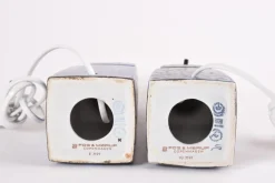 Clearance Pamono Danish Modern Blue and Black Table Lamps by Nils Thorsson for Royal Copenhagen and Fog & Mørup, 1970s, Set of 2