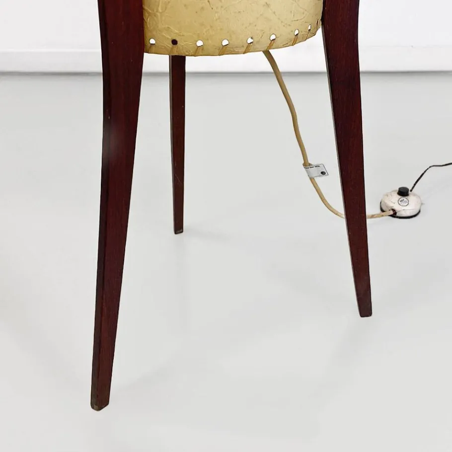 Sale Pamono Danish Modern Floor Lamp in Parchment and Teak, 1960