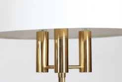 New Pamono Danish Modern Floor Lamps in Brass by Svend Aage Holm Sørensen for Fog & Mørup, 1960s, Set of 2