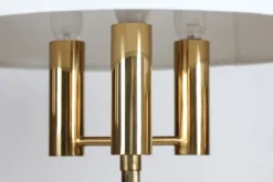 New Pamono Danish Modern Floor Lamps in Brass by Svend Aage Holm Sørensen for Fog & Mørup, 1960s, Set of 2