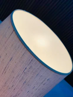 Pamono Danish Solid Teak Wood Floor Lamp with Wild Silk Lampshade, 1960s