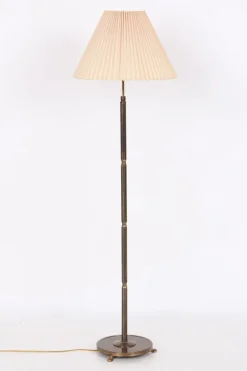 Pamono Danish Steel Floor Lamp with Adjustable Height, 1940s or 1950s