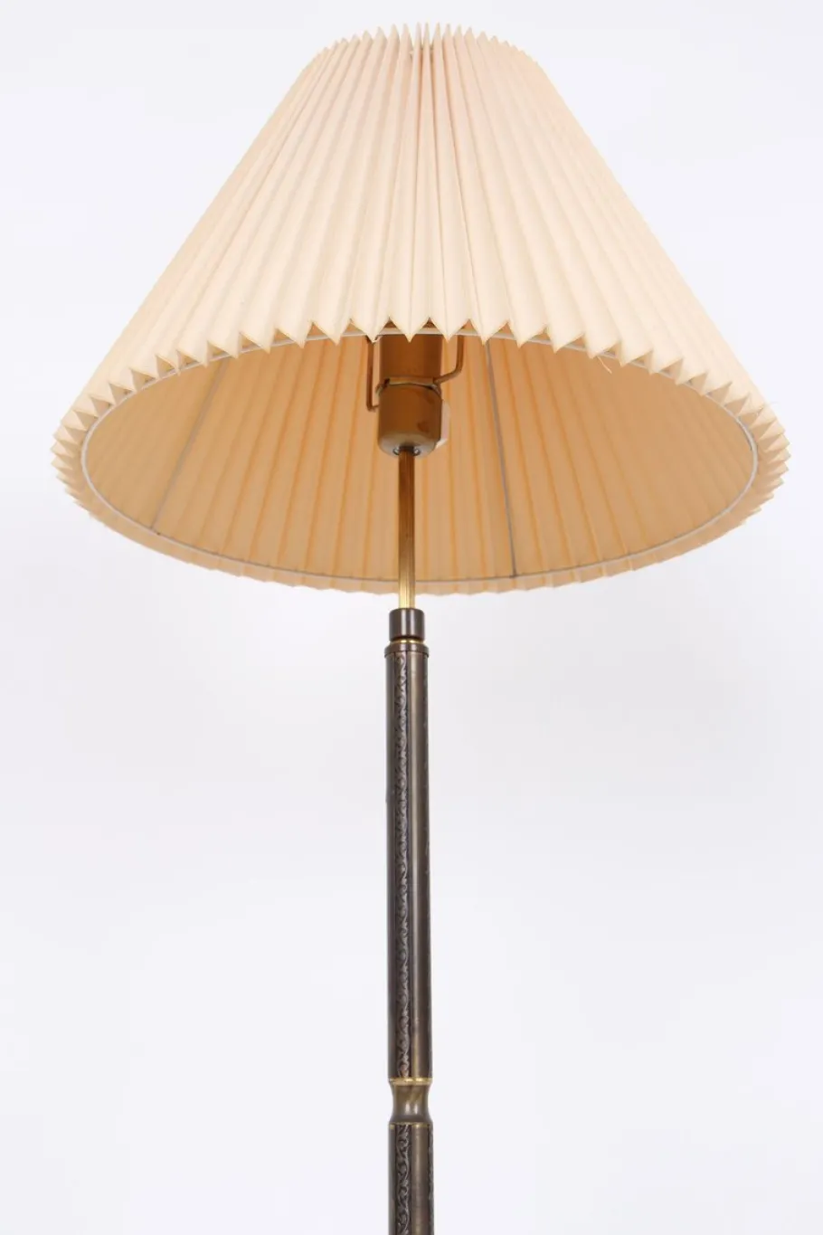 Pamono Danish Steel Floor Lamp with Adjustable Height, 1940s or 1950s