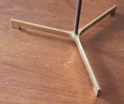 Discount Pamono Danish Teak Adjustable Floor Lamp with Brass Tripod Base, 1960s