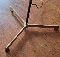 Discount Pamono Danish Teak Adjustable Floor Lamp with Brass Tripod Base, 1960s