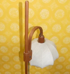 Sale Pamono Danish Teak Arc Lamp Floor Lamp from Domus, 1970s