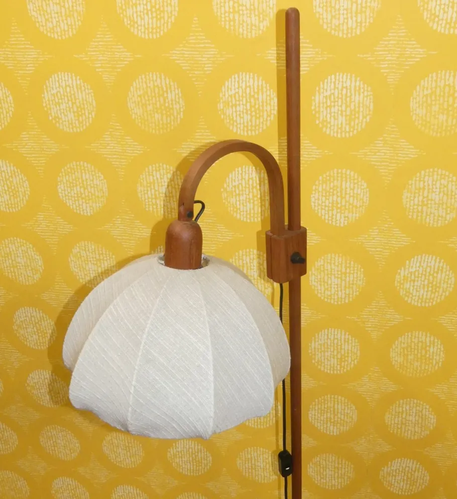 Sale Pamono Danish Teak Arc Lamp Floor Lamp from Domus, 1970s