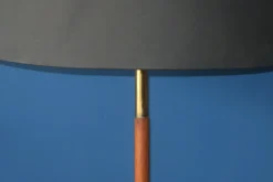 Discount Pamono Danish Teak Floor Lamp with Brass Tripod Foot, 1960s