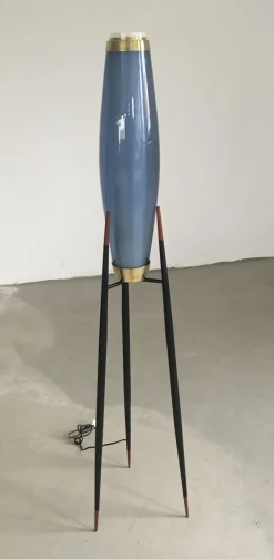 Discount Pamono Danish Tripod Floor Lamps by Svend Aage Holm Sørensen for Holmegaard, 1950s, Set of 2