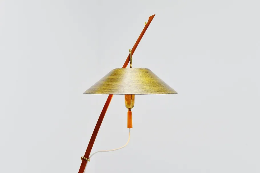 Hot Pamono Dornstab Floor Lamp attributed to J. T. Kalmar for Kalmar, Austria, 1950s