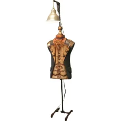 Online Pamono Dressed Navy Sculpture Floor Lamp Fibreglass Mannequin in 19th Century Dress, 1960