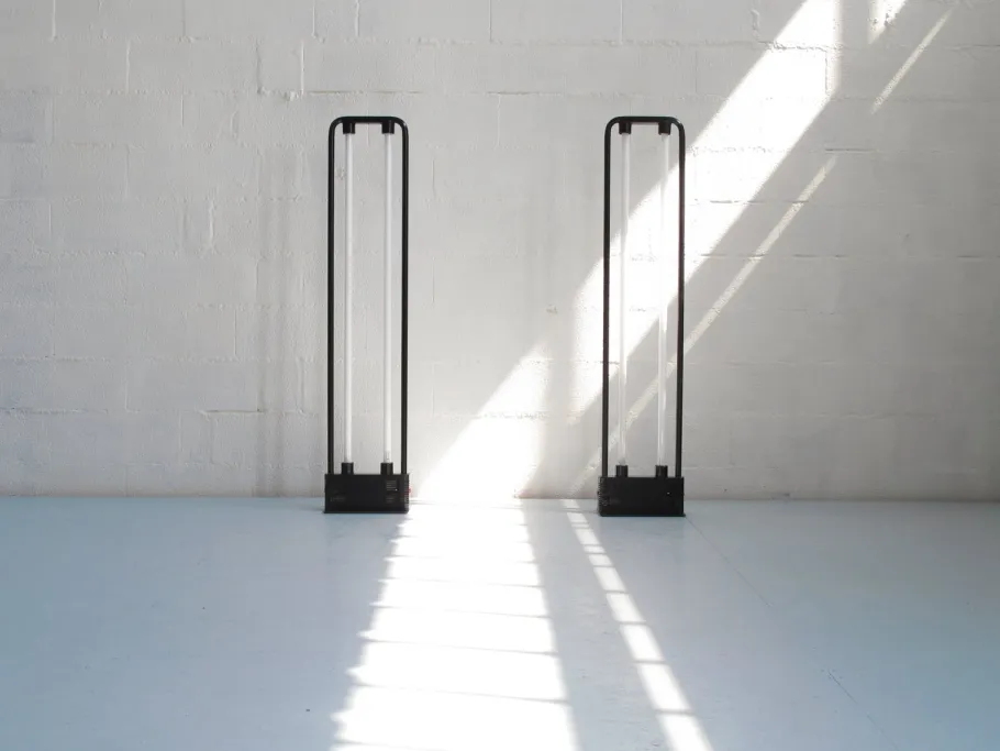 Discount Pamono Duetto Neon Floor Lamps by Gian Nicola Gigante for Zerbetto Italia, 1980s, Set of 2