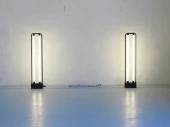 Discount Pamono Duetto Neon Floor Lamps by Gian Nicola Gigante for Zerbetto Italia, 1980s, Set of 2