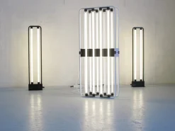 Discount Pamono Duetto Neon Floor Lamps by Gian Nicola Gigante for Zerbetto Italia, 1980s, Set of 2