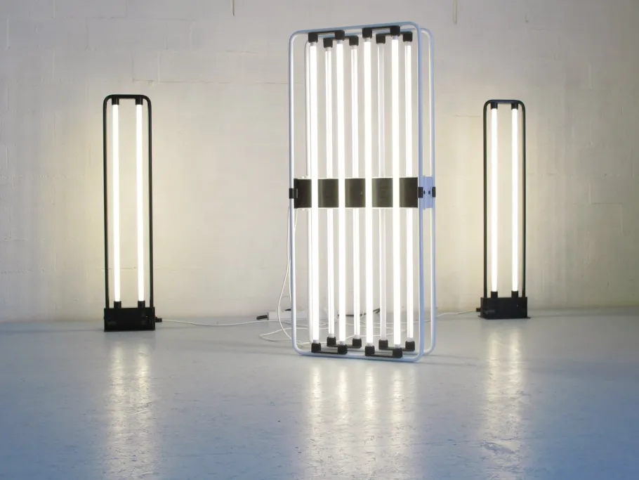 Discount Pamono Duetto Neon Floor Lamps by Gian Nicola Gigante for Zerbetto Italia, 1980s, Set of 2